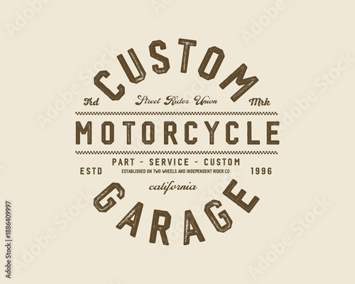 Motorcycle racing badges club emblems tshirt design Retro Racing Typography Graphics