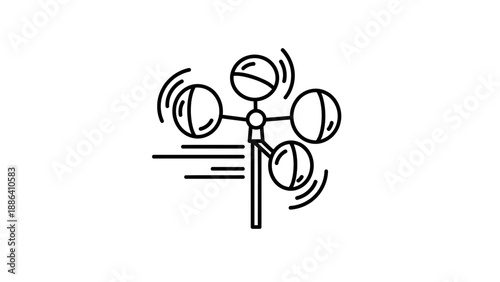 Weather station anemometer wind gauge instrument.