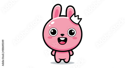 Cartoon fox with crown illustration