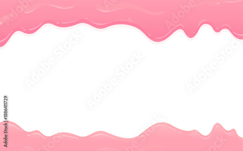 とろける苺チョコレートの上下フレーム_横