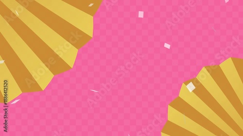 正月のイメージ動画　紙吹雪が落ちるアニメーション