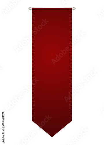 Free Download Burgundy Medieval Banner Hanging Down Isolated - GFXLoad