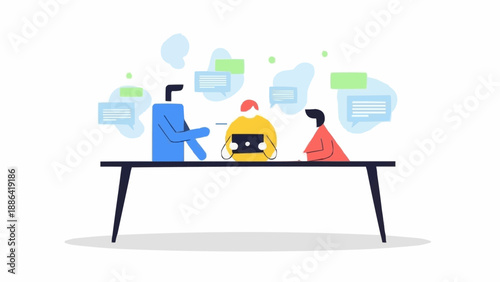 Diverse team collaborates on a project using laptops at a table.