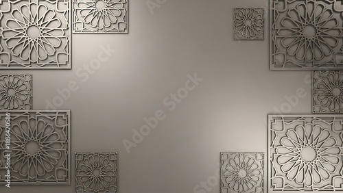 Wallpaper Mural Intricate Islamic Geometric Patterns on a Textured Background. Torontodigital.ca