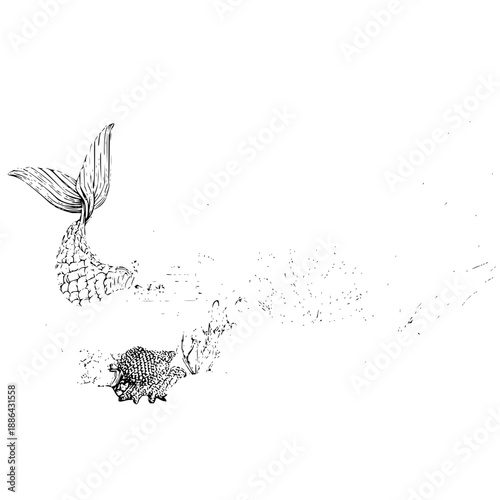 Cute ancient Egypt sphinx illustration with playful egyptian characters in minimalist hand drawn line art