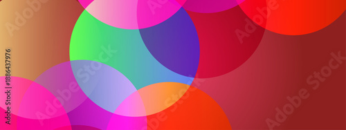 Passionate and energetic background featuring warm red and magenta overlapping circular shapes