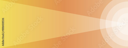 Energetic yellow to orange gradient backdrop with a light source on the side emitting a broad radiant beam