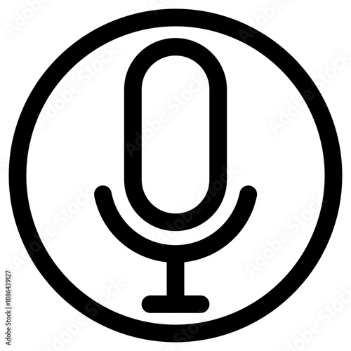 Audio Recording Microphone Vector Illustration