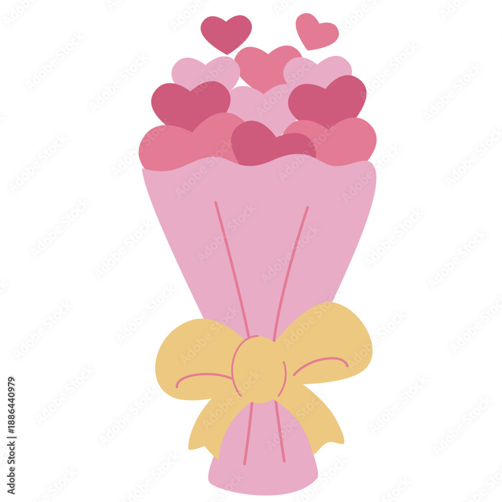 Fototapeta premium bouquet of love in valentine's day illustration