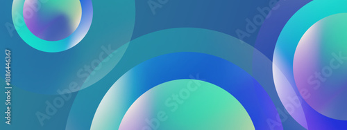 Calming teal and marine blue overlapping circles with watery gradient textures and soft focus for professional web design