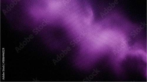 Purple smoke clouds floating in a dark environment viewed from a close-up perspective