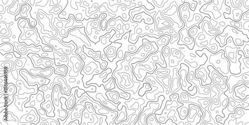 Dynamic Grey Contour Map Abstract Background