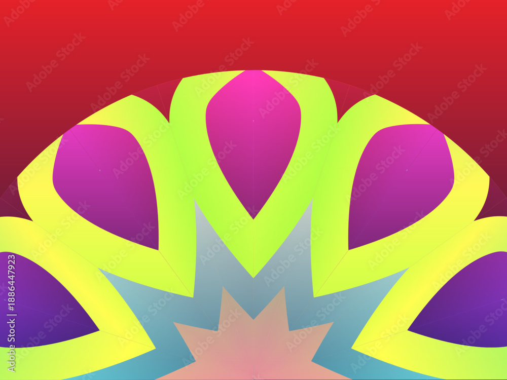 Fototapeta premium simple background with half circle dynamic line art shape 