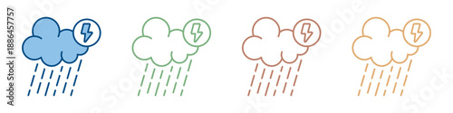 Energy Resilience Icon Set Multiple Style Collection