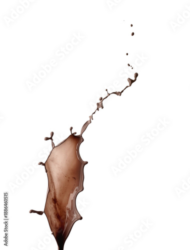 Splash of brown paint on wh...
