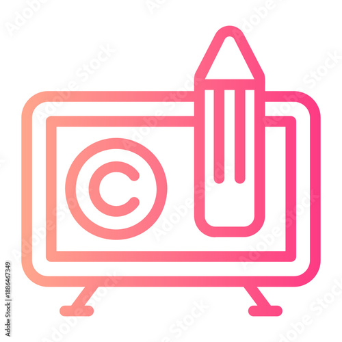 copyright gradient icon