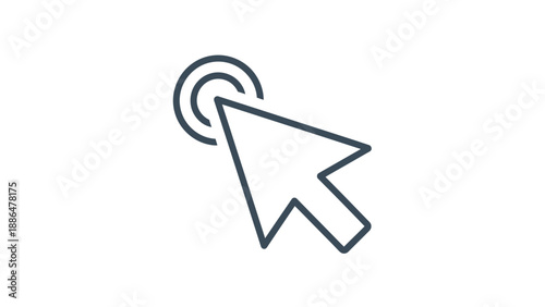 Computer Mouse Pointer Icon Clicking.