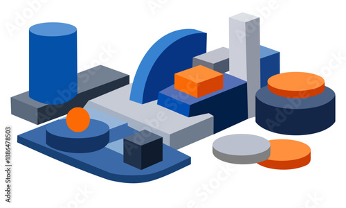 Abstract Strategic Planning System Illustration