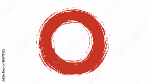 Red Enso Circle Symbol.