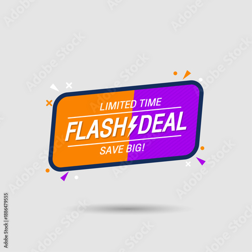 Flash Deal Banner: Dynamic banner advertises a limited-time flash deal, employing vibrant colors and bold typography to draw attention and promote savings. 