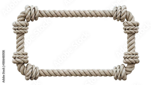 Rectangular Rope Frame with Knots