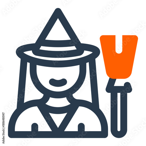 Witch magical sorceress character icon
