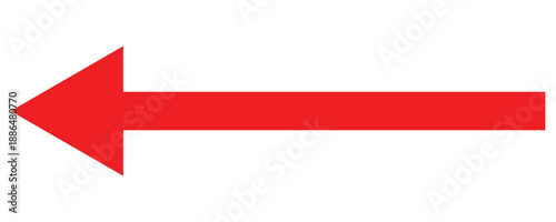 Vector set of trendy long arrows left in  side flat style.  A solid long arrow pointing on white background. This  arrow use text, note, message, headline design. 