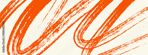 Distressed abstract brush stroke with grainy pattern. Paint texture with scattered dots and rough edges. Retro style vector bg.