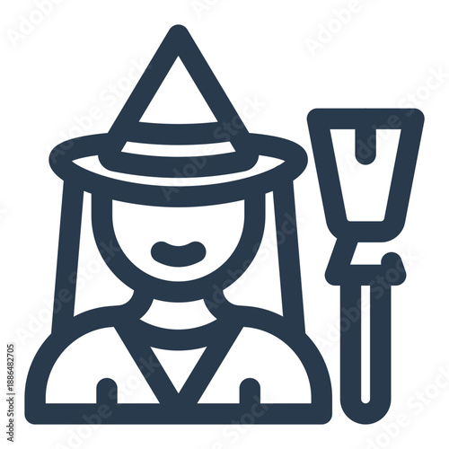 Witch magical sorceress character icon