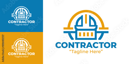 Civil Contractor Logo Modern Minimalist Infrastructure Branding