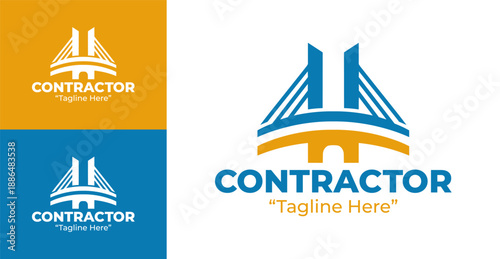 Civil Contractor Logo Modern Minimalist Building Brand