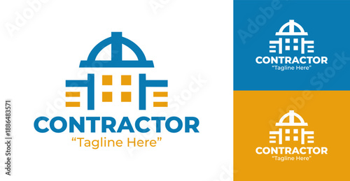 Civil Contractor Logo Modern Minimalist Corporate Construction