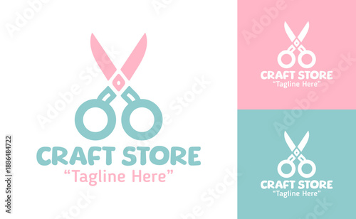 Craft Store Logo Modern Minimalist Handmade Retail