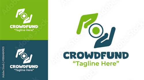 Crowdfund Logo Modern Minimalist Investment Branding