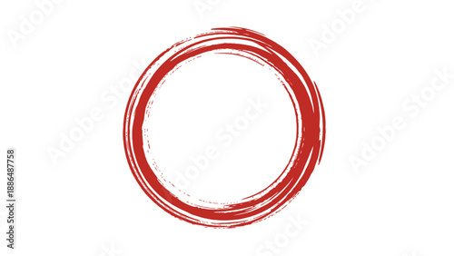Red Enso Circle Symbol.