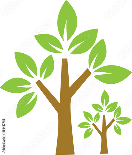 sketch vector illustration design icon logo symbol eco-friendly nature modern minimalist leaf plant tree for green natural company that is concerned about the environment