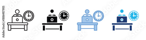 Efficiency icon set multiple style collection