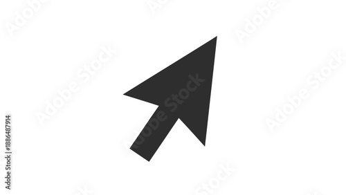 Black computer mouse pointer icon.