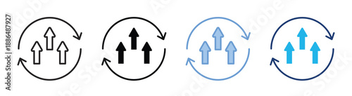 Improvement icon set multiple style collection