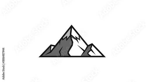 Mountain peaks in simple illustration style.