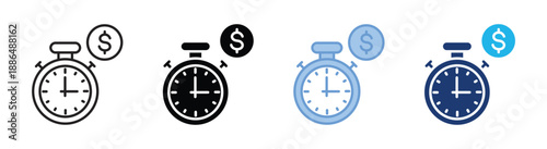 Productivity icon set multiple style collection