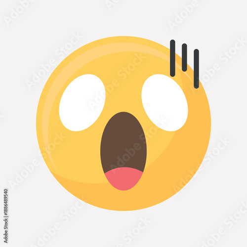 Shock emoticon vector