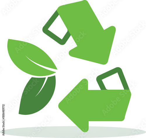 Vector sketch illustration of modern abstract mascot symbol logo icon design utilizing green energy recycling system for companies that maintain environmental sustainability