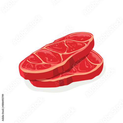 Minimal 2D vector illustration of Carne Asada in flat icon style on a plain white background.