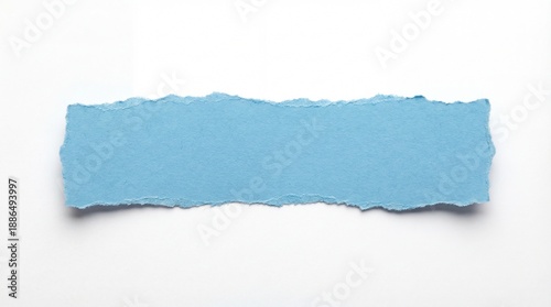 Wallpaper Mural Torn blue paper strip on white background for design. Torontodigital.ca