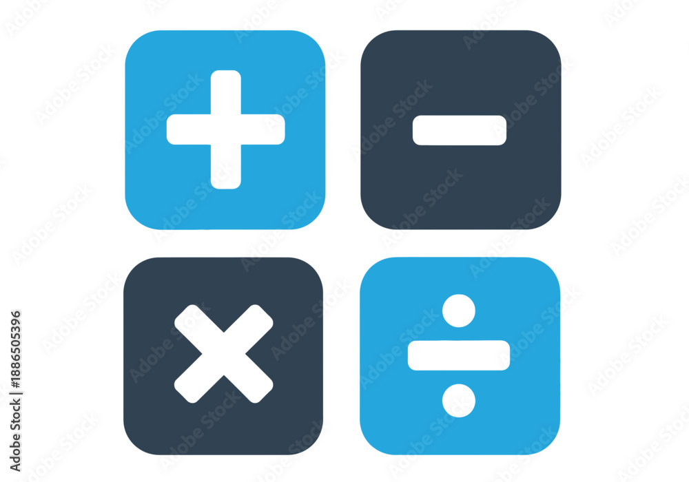 Fototapeta premium Basic mathematical operation symbols