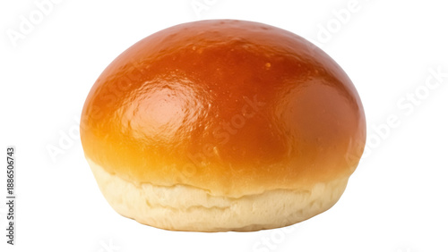 Tableau sur toile Golden brown brioche bun isolated PNG, soft and fluffy bread roll for burgers an