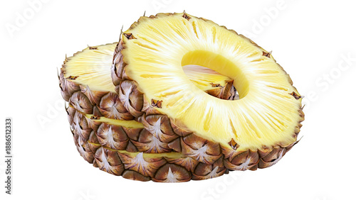 Stack of Fresh Pineapple Slices