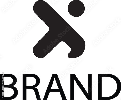 Logo idea focused on brand individuality, unique shapes and clean scalable vector design