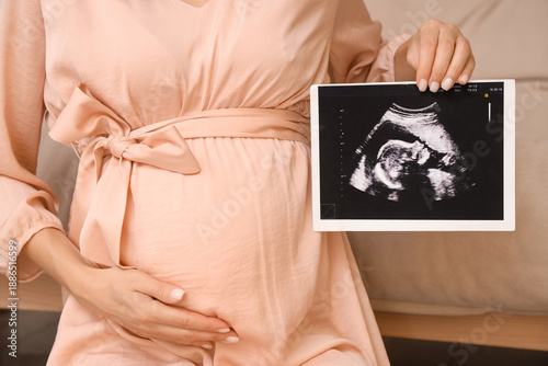 Young pregnant woman with s...